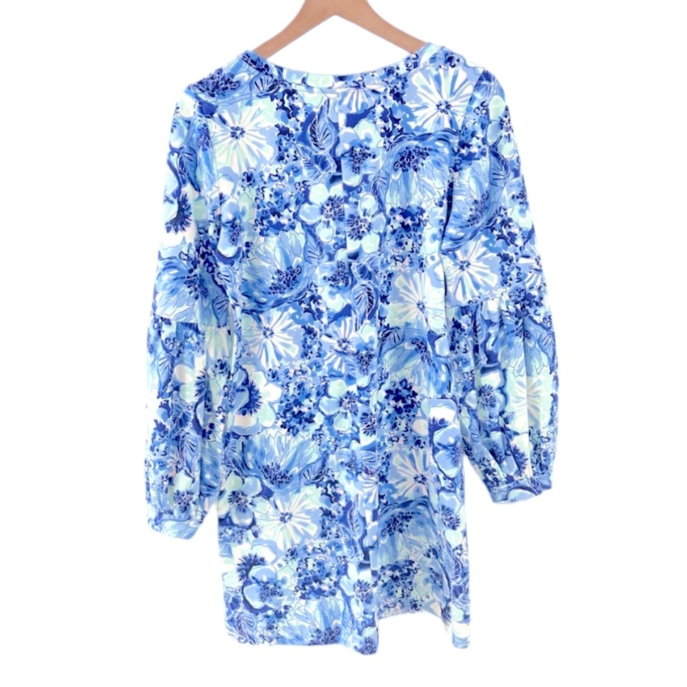LILLY PULITZER ROUND NECK COASTAL BLUE SWEATSHIRT BARTLETT CATCH N KEEP DRESS XL - Picture 4 of 15